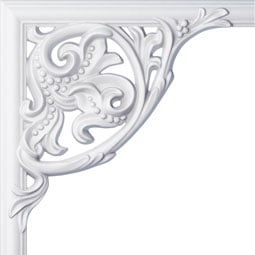 Ekena Millwork - PML11X11KP - Endurathane Kepler Panel Moulding Corner, 11"W x 11"H x 1"P (matches moulding PML01X01KP), Factory Primed