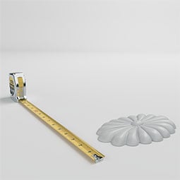 Ekena Millwork - ROS04MA - Endurathane Madrid Oval Rosette, 4 3/8"W x 6 3/4"H x 3/4"P, Factory Primed