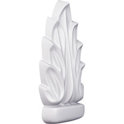 Ekena Millwork - ONL03X02X01ME - Endurathane Medway Simple Leaf Onlay, 3 7/8"W x 2"H x 5/8"P, Factory Primed