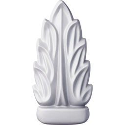 Ekena Millwork - ONL03X02X01ME - Endurathane Medway Simple Leaf Onlay, 3 7/8"W x 2"H x 5/8"P, Factory Primed