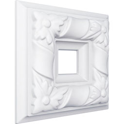 Ekena Millwork - PML03X04MI - Endurathane Milton Square Onlay, 4 7/8"W x 3 7/8"H x 1"P, Factory Primed