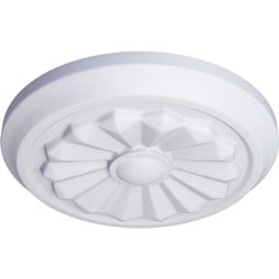 Ekena Millwork - CM07OL_P - Endurathane Olivia Ceiling Medallion, 7 7/8"OD x 1 1/8"P (Fits Canopies up to 2 1/8"), Factory Primed