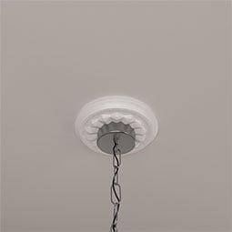 Ekena Millwork - CM07OL_P - Endurathane Olivia Ceiling Medallion, 7 7/8"OD x 1 1/8"P (Fits Canopies up to 2 1/8"), Factory Primed