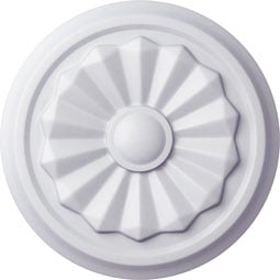 Ekena Millwork - CM07OL_P - Endurathane Olivia Ceiling Medallion, 7 7/8"OD x 1 1/8"P (Fits Canopies up to 2 1/8"), Factory Primed