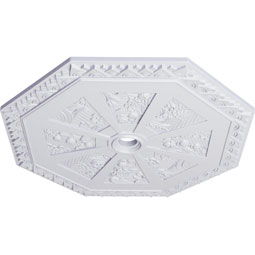 Ekena Millwork - CM30SP_P - Endurathane Spring Octagonal Ceiling Medallion, 29 1/8"OD x 2 1/4"ID x 1 1/8"P (Fits Canopies up to 3")