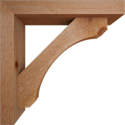Ekena Millwork - BKTOLEC05 - Legacy Block Rough Sawn Bracket w/ Offset Brace