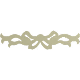Ekena Millwork - ONL13X03X01VE - 13"W  x 3"H x  3/4"P Versailles Medium Ribbon with Bow Center Onlay