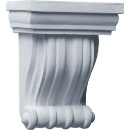 Ekena Millwork - COR04X06X03WA - Endurathane Waltz Corbel, 4 3/4"W x 3 1/8"D x 6 1/4"H, Factory Primed