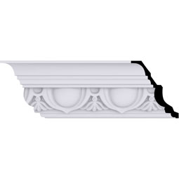 Ekena Millwork - MLD07X06X09AR - Endurathane Artis Crown Moulding, 7 3/8"H x 6 1/8"P x 9 5/8"F x 94 1/2"L, (7 3/8" Repeat), Factory Primed