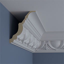 Ekena Millwork - MLD07X06X09AR - Endurathane Artis Crown Moulding, 7 3/8"H x 6 1/8"P x 9 5/8"F x 94 1/2"L, (7 3/8" Repeat), Factory Primed