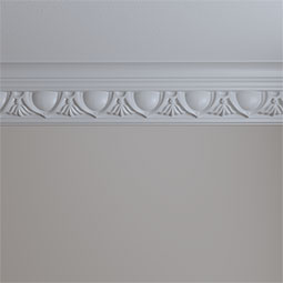 Ekena Millwork - MLD07X06X09AR - Endurathane Artis Crown Moulding, 7 3/8"H x 6 1/8"P x 9 5/8"F x 94 1/2"L, (7 3/8" Repeat), Factory Primed