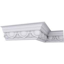 Ekena Millwork - MLD07X06X09AR - Endurathane Artis Crown Moulding, 7 3/8"H x 6 1/8"P x 9 5/8"F x 94 1/2"L, (7 3/8" Repeat), Factory Primed