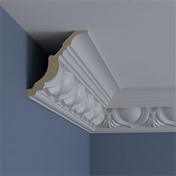 Ekena Millwork - MLD05X05X07AR - Endurathane Artis Crown Moulding, 5 5/8"H x 5 1/4"P x 7 5/8"F x 94 1/2"L, (6" Repeat), Factory Primed