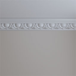 Ekena Millwork - MLD05X05X07AR - Endurathane Artis Crown Moulding, 5 5/8"H x 5 1/4"P x 7 5/8"F x 94 1/2"L, (6" Repeat), Factory Primed