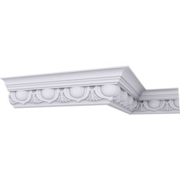 Ekena Millwork - MLD05X05X07AR - Endurathane Artis Crown Moulding, 5 5/8"H x 5 1/4"P x 7 5/8"F x 94 1/2"L, (6" Repeat), Factory Primed