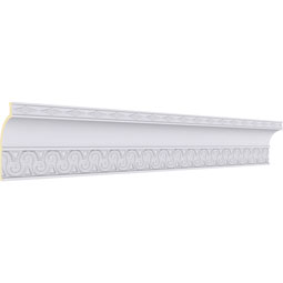 Ekena Millwork - MLD05X02X06BE - Endurathane Bedford Crown Moulding, 5 5/8"H x 2 1/4"P x 6"F x 94 1/2"L, (2 1/8" Repeat), Factory Primed