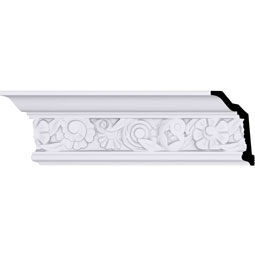 Ekena Millwork - MLD04X03X05EM - Endurathane Emery Crown Moulding, 4 1/2"H x 2 5/8"P x 5 1/8"F x 94 1/2"L, (13 1/4" Repeat), Factory Primed