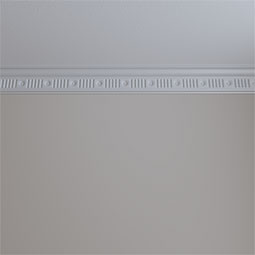 Ekena Millwork - MLD04X02X05ED - Endurathane Edwards Crown Moulding, 4"H x 2 7/8"P x 5"F x 94 1/2"L, (4 3/4" Repeat), Factory Primed