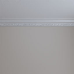 Ekena Millwork - MLD03X03X04CN - Endurathane Cornelia Crown Moulding, 3 1/2"H x 3 3/8"P x 4 3/4"F x 94 1/2"L, (3 1/4" Repeat), Factory Primed