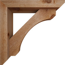 Ekena Millwork - BKTOLEC06 - Legacy Slat Rough Sawn Bracket w/ Offset Brace
