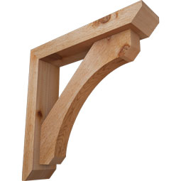 Ekena Millwork - BKTOLEC06 - Legacy Slat Rough Sawn Bracket w/ Offset Brace