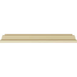 Ekena Millwork - MLD04X02X04SQ - Endurathane Sequential Crown Moulding, 2 1/8"H x 4"P x 4 1/2"F x 94 1/2"L, (1 5/8" Repeat), Factory Primed