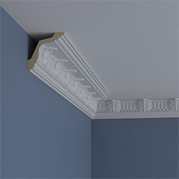 Ekena Millwork - MLD03X03X04CO - Endurathane Colton Crown Moulding, 3 1/4"H x 3 1/8"P x 4 3/8"F x 94 1/2"L, (4 5/8" Repeat), Factory Primed