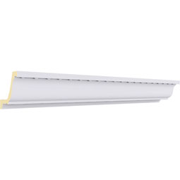 Ekena Millwork - MLD02X02X03FE - Endurathane Federal Crown Moulding, 2 3/8"H x 2 7/8"P x 3 5/8"F x 94 1/2"L, (2" Repeat), Factory Primed