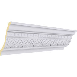 Ekena Millwork - MLD04X04X04DU - Endurathane Dublin Crown Moulding, 4 1/8"H x 4 1/4"P x 5 7/8"F x 94 1/2"L, (1 1/4" Repeat), Factory Primed