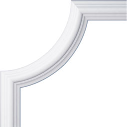 Ekena Millwork - PML05X05BR - Endurathane Bradford Smooth Panel Moulding Corner, 5 7/8"H x 5 7/8"W x (matches moulding PML01X01BR), Factory Primed