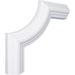 Ekena Millwork - PML04X05BR - Endurathane Bradford Smooth Panel Moulding Corner, 4 1/8"H x 4 1/8"W x (matches moulding PML01X01BR), Factory Primed