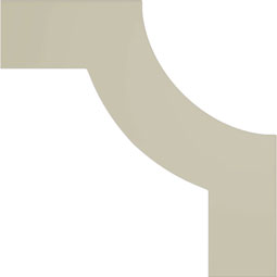Ekena Millwork - PML04X05BR - Endurathane Bradford Smooth Panel Moulding Corner, 4 1/8"H x 4 1/8"W x (matches moulding PML01X01BR), Factory Primed