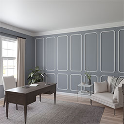 Ekena Millwork - PML04X05BR - Endurathane Bradford Smooth Panel Moulding Corner, 4 1/8"H x 4 1/8"W x (matches moulding PML01X01BR), Factory Primed