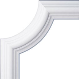 Ekena Millwork - PML04X05BR - Endurathane Bradford Smooth Panel Moulding Corner, 4 1/8"H x 4 1/8"W x (matches moulding PML01X01BR), Factory Primed