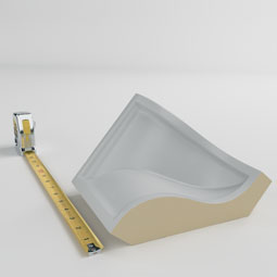 Ekena Millwork - MIC09X06 - Endurathane Traditional Inside Corner, 8 5/8"P x 5 7/8"H, Factory Primed