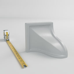 Ekena Millwork - MOC09X06 - Endurathane Traditional Outside Corner, 8 5/8"P x 5 7/8"H, Factory Primed