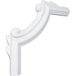 Ekena Millwork - PML06X06BR - Endurathane Bradford Wave Panel Moulding Corner, 6 1/2"H x 6 1/2"W x (matches moulding PML01X01BR), Factory Primed