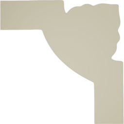 Ekena Millwork - PML04X04BR - Endurathane Bradford Leaf Panel Moulding Corner, 4 1/8"H x 4 1/8"W x (matches moulding PML01X01BR), Factory Primed
