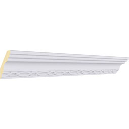 Ekena Millwork - MLD02X02X03LO - Endurathane Loera Crown Moulding, 2 1/2"H x 2 3/8"P x 3 3/8"F x 94 3/8"L, (2" Repeat), Factory Primed