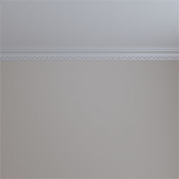 Ekena Millwork - MLD02X02X03LO - Endurathane Loera Crown Moulding, 2 1/2"H x 2 3/8"P x 3 3/8"F x 94 3/8"L, (2" Repeat), Factory Primed