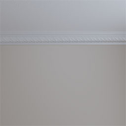 Ekena Millwork - MLD03X03X04BD - Endurathane Beaded Rope Crown Moulding, 3 1/4"H x 3 3/8"P x 4 5/8"F x 94 1/2"L, (1 1/4" Repeat), Factory Primed