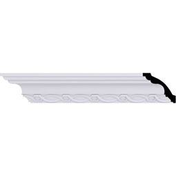 Ekena Millwork - MLD03X03X04LO - Endurathane Loera Crown Moulding, 2 7/8"H x 2 7/8"P x 3 7/8"F x 94 1/2"L, (2 5/8" Repeat), Factory Primed
