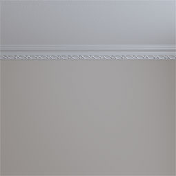 Ekena Millwork - MLD03X03X04LO - Endurathane Loera Crown Moulding, 2 7/8"H x 2 7/8"P x 3 7/8"F x 94 1/2"L, (2 5/8" Repeat), Factory Primed