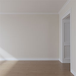 Ekena Millwork - MLD03X03X04LO - Endurathane Loera Crown Moulding, 2 7/8"H x 2 7/8"P x 3 7/8"F x 94 1/2"L, (2 5/8" Repeat), Factory Primed