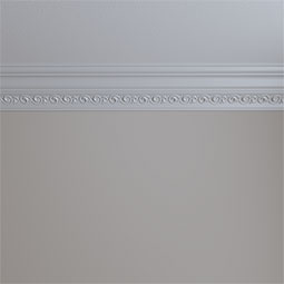 Ekena Millwork - MLD05X05X07TS - Endurathane Terrones Crown Moulding, 5"H x 5 3/8"P x 7 3/8"F x 94 1/2"L, (5 1/2" Repeat), Factory Primed