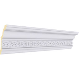 Ekena Millwork - MLD04X02X04RB - Endurathane Robin Crown Moulding, 4 1/8"H x 2 3/8"P x 4 7/8"F x 94 1/2"L, (2 3/4" Repeat), Factory Primed