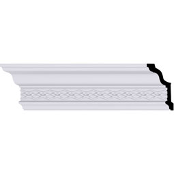 Ekena Millwork - MLD04X02X04RB - Endurathane Robin Crown Moulding, 4 1/8"H x 2 3/8"P x 4 7/8"F x 94 1/2"L, (2 3/4" Repeat), Factory Primed