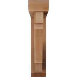 Ekena Millwork - BKTOMRC06 - Merced Slat Rough Sawn Bracket w/ Offset Brace