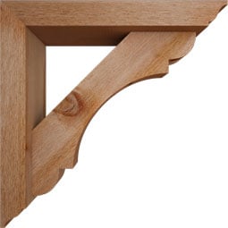 Ekena Millwork - BKTOOLY01 - Olympic Traditional Rough Sawn Bracket w/ Offset Brace