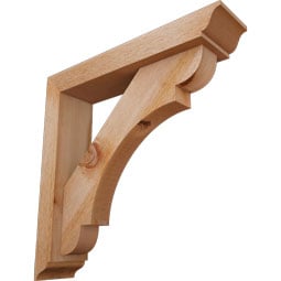 Ekena Millwork - BKTOOLY01 - Olympic Traditional Rough Sawn Bracket w/ Offset Brace